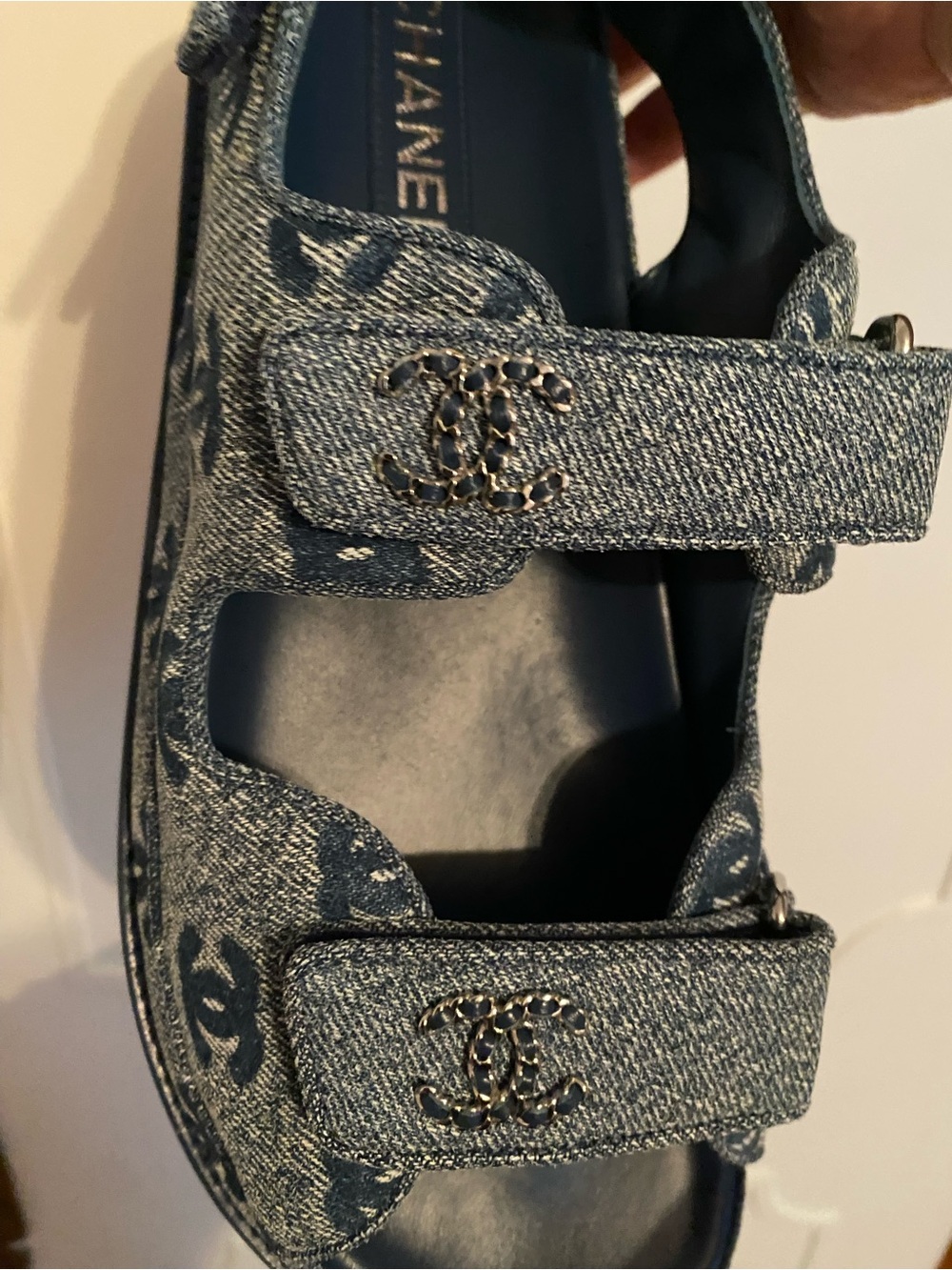New CHANEL Denim Dad Sandals